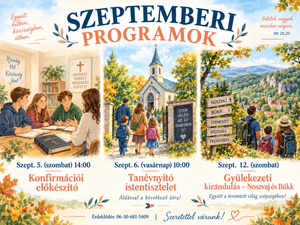 Szeptemberi programok - Kőbányai református egyházközség